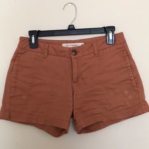 Life in Progress Orange Shorts Size 24